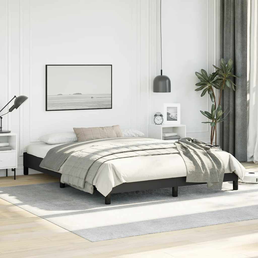 Bed Frame Without Mattress 152X203 Cm Queen Faux Leather