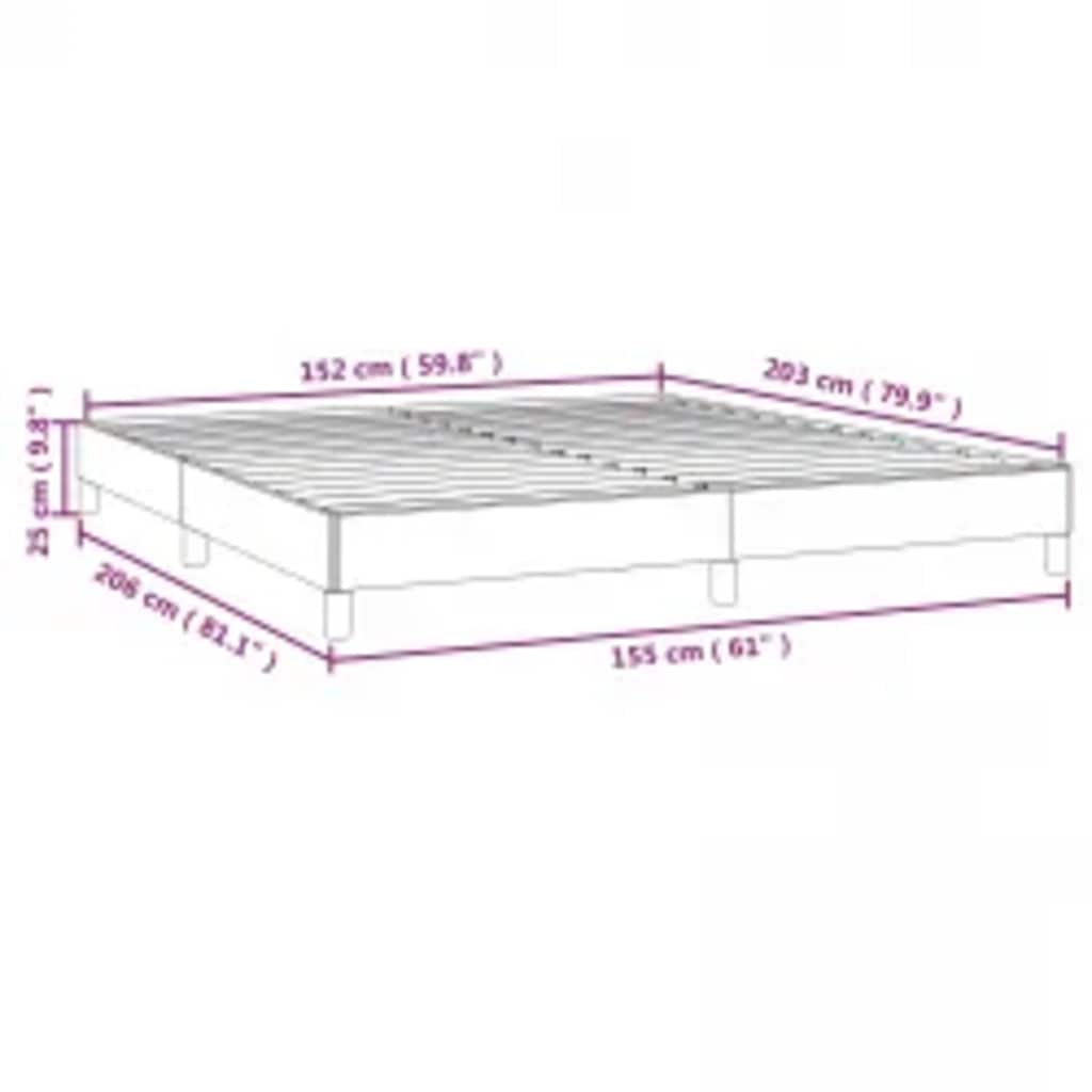 Bed Frame Without Mattress 152X203 Cm Queen Faux Leather