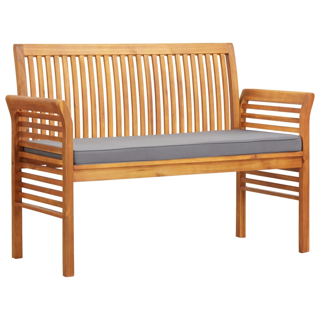 5 Piece Outdoor Dining Set With Cushions Solid Wood Acacia