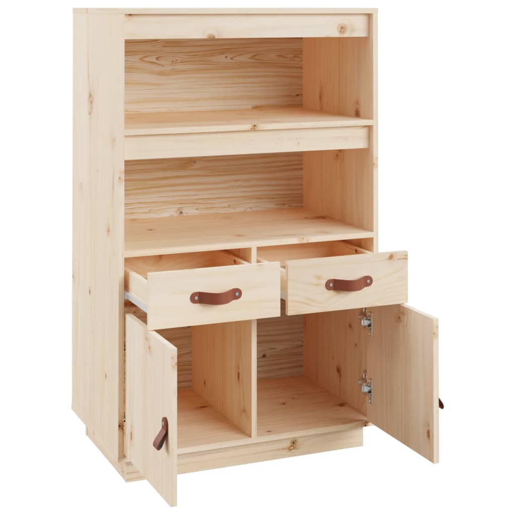 Highboard 67X40X108.5 Cm Solid Wood Pine
