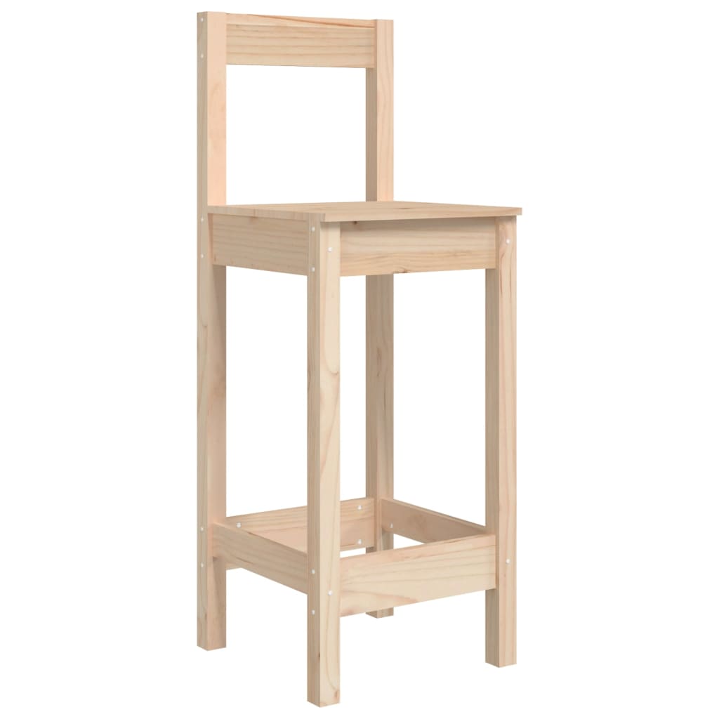 Bar Chairs 2 Pcs Solid Wood Pine