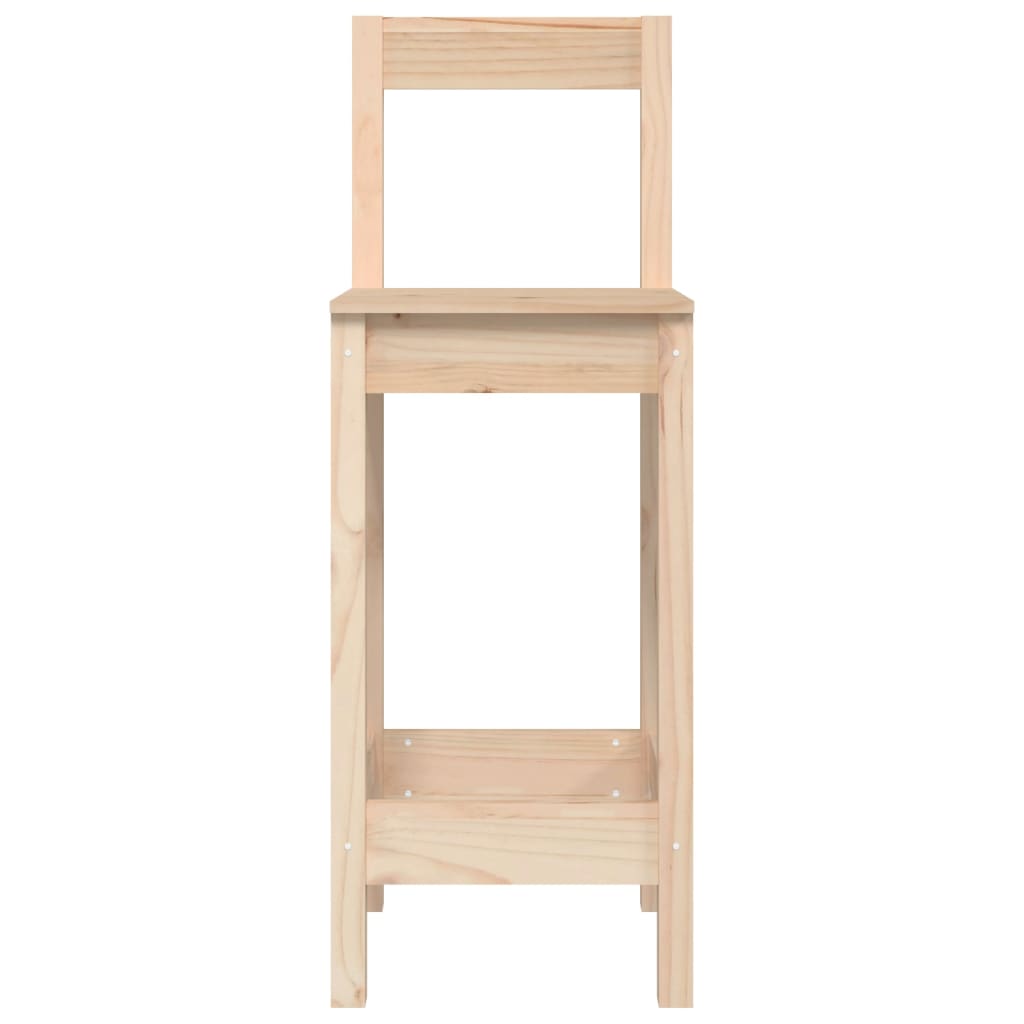 Bar Chairs 2 Pcs Solid Wood Pine