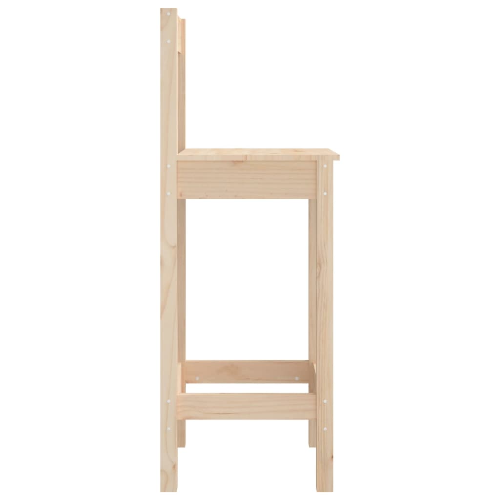 Bar Chairs 2 Pcs Solid Wood Pine