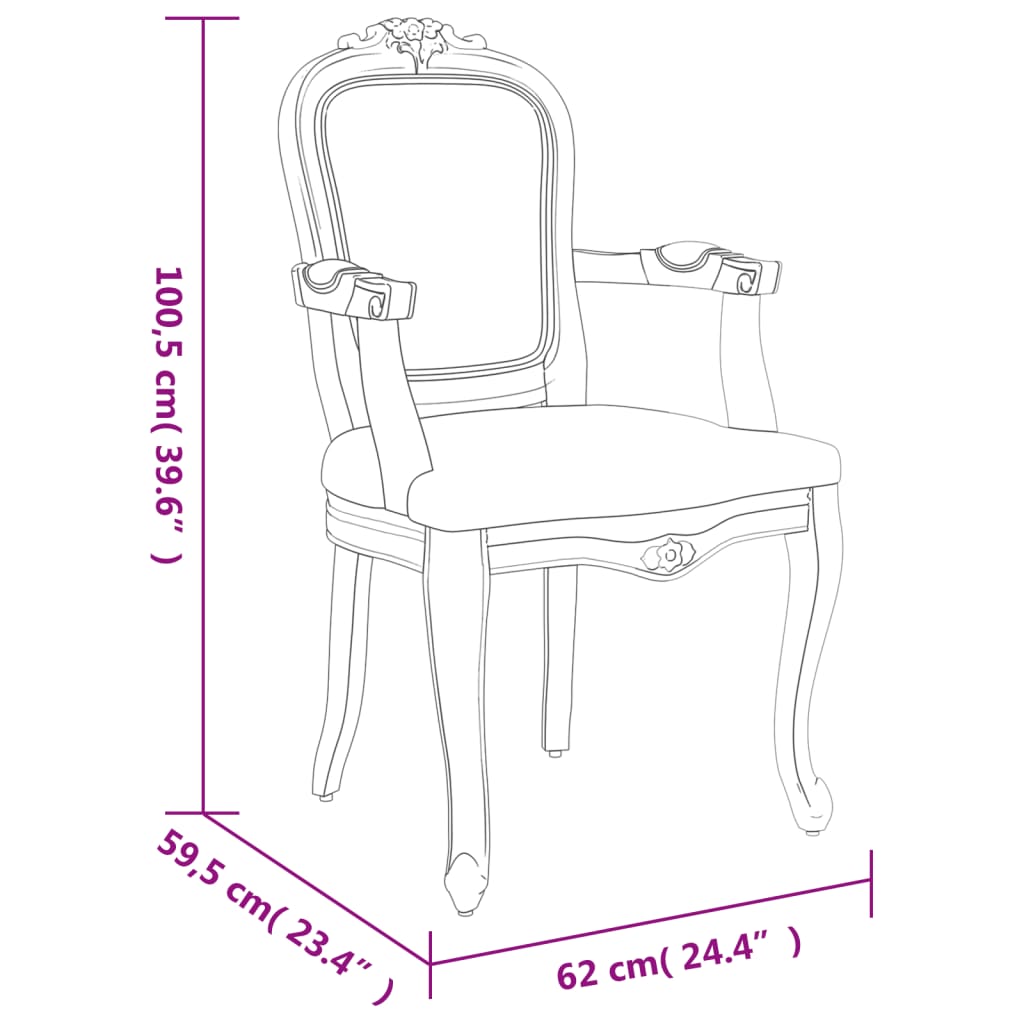 Dining Chairs 2 Pcs 62X59.5X100.5 Cm Velvet