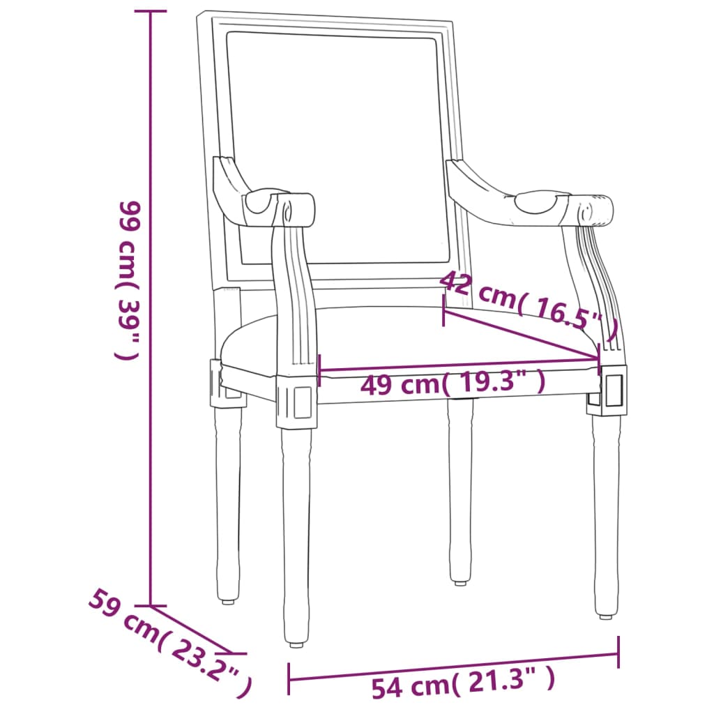 Sofa Chair 54X59X99 Cm Linen
