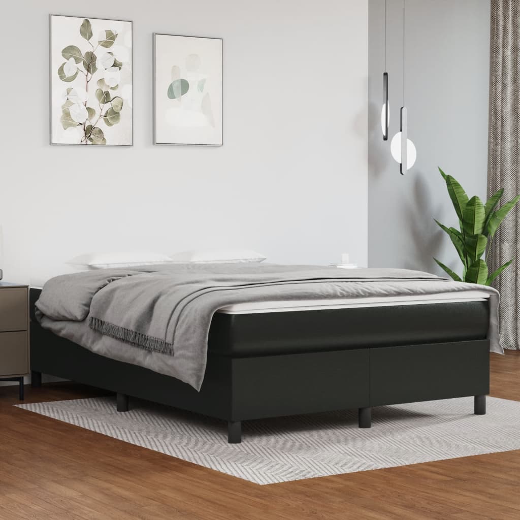 Box Spring Bed Without Mattress Faux Leather
