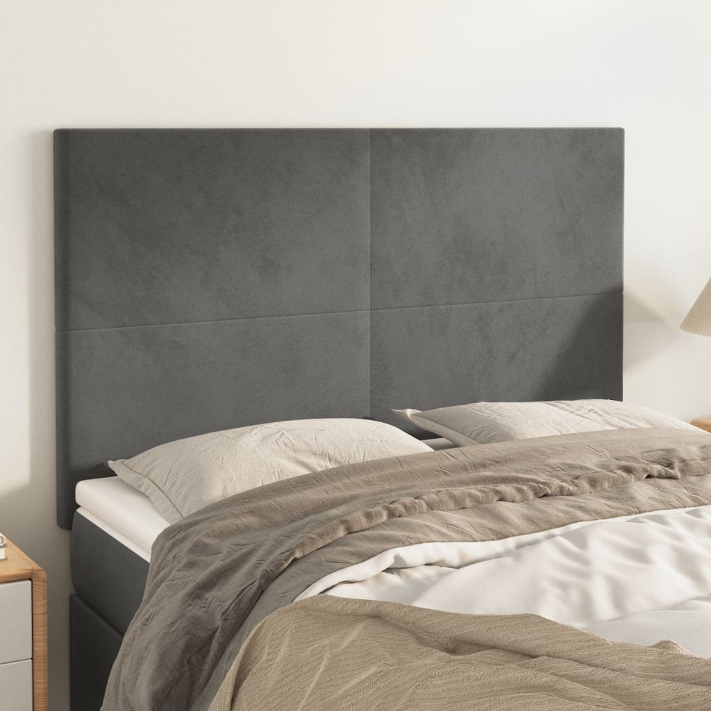 Headboards 4 Pcs 100 Cm Velvet