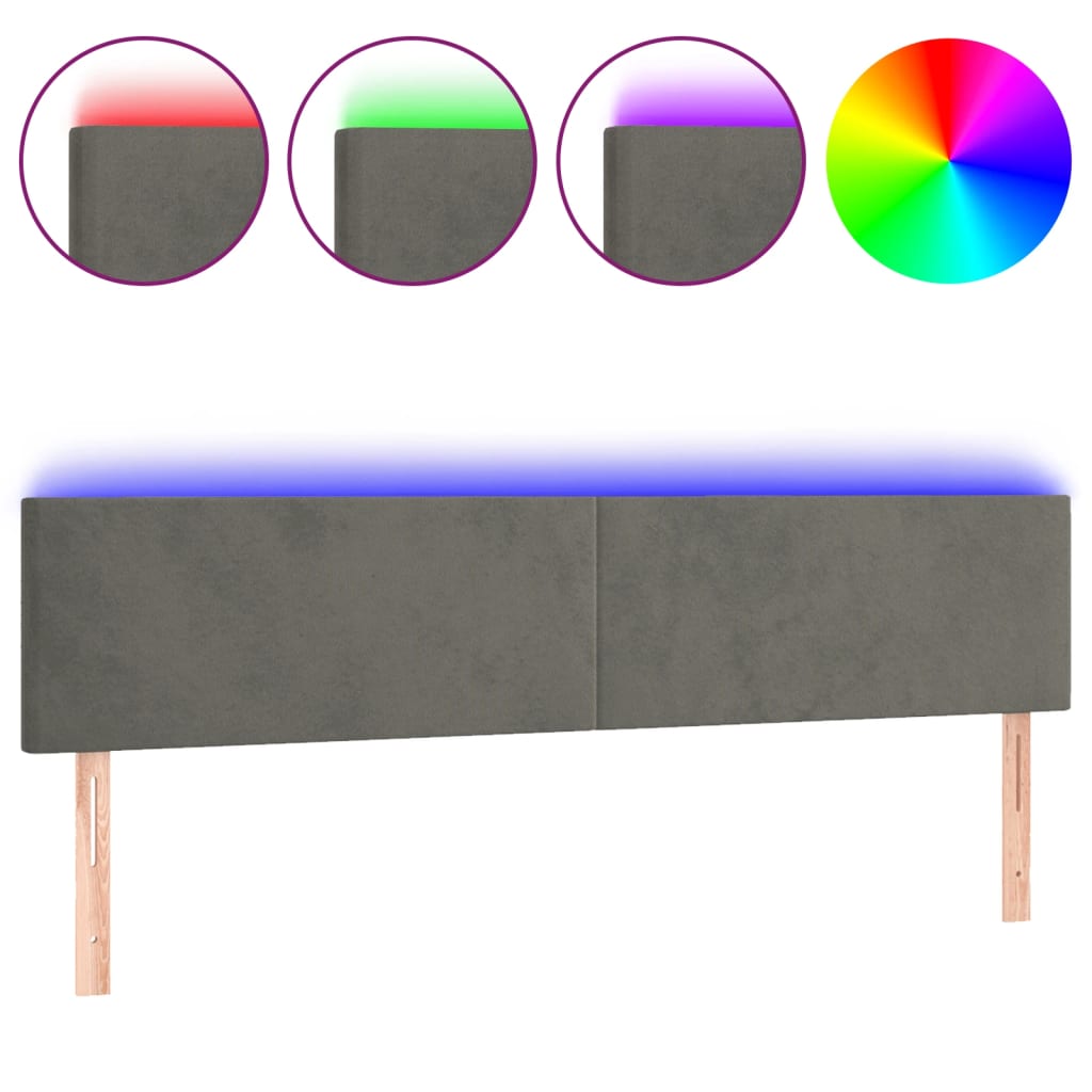 Led Headboard 200 Cm Velvet
