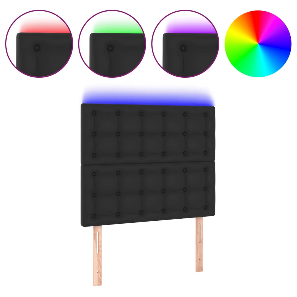 Led Headboard 100 Cm Faux Leather