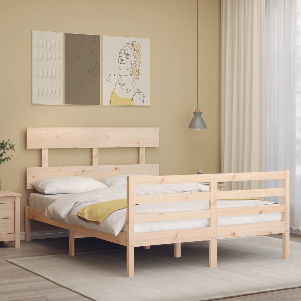 Bed Frame Without Mattress Solid Wood