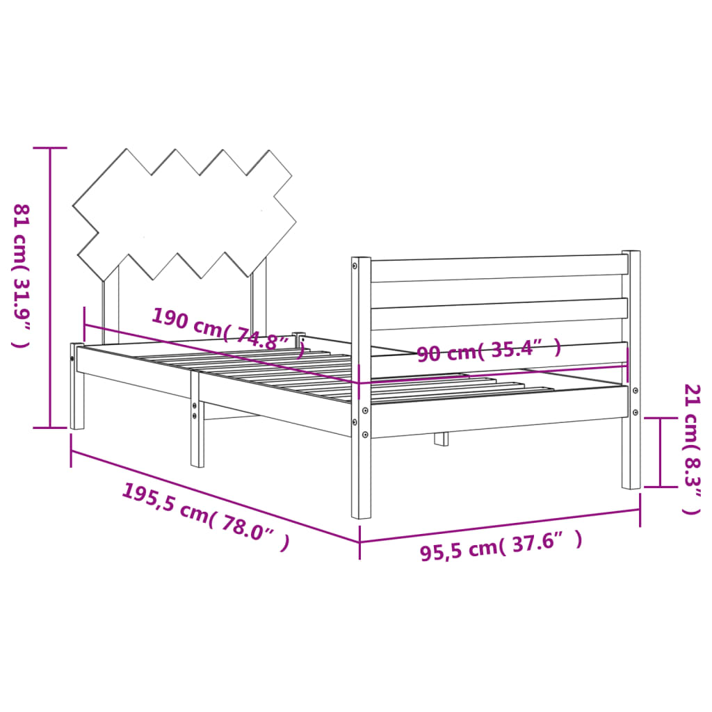 Bed Frame Without Mattress Solid Wood