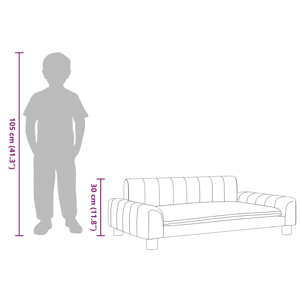 Kids Sofa Faux Leather