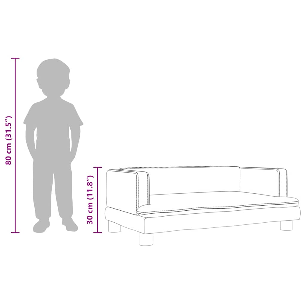 Kids Sofa Velvet