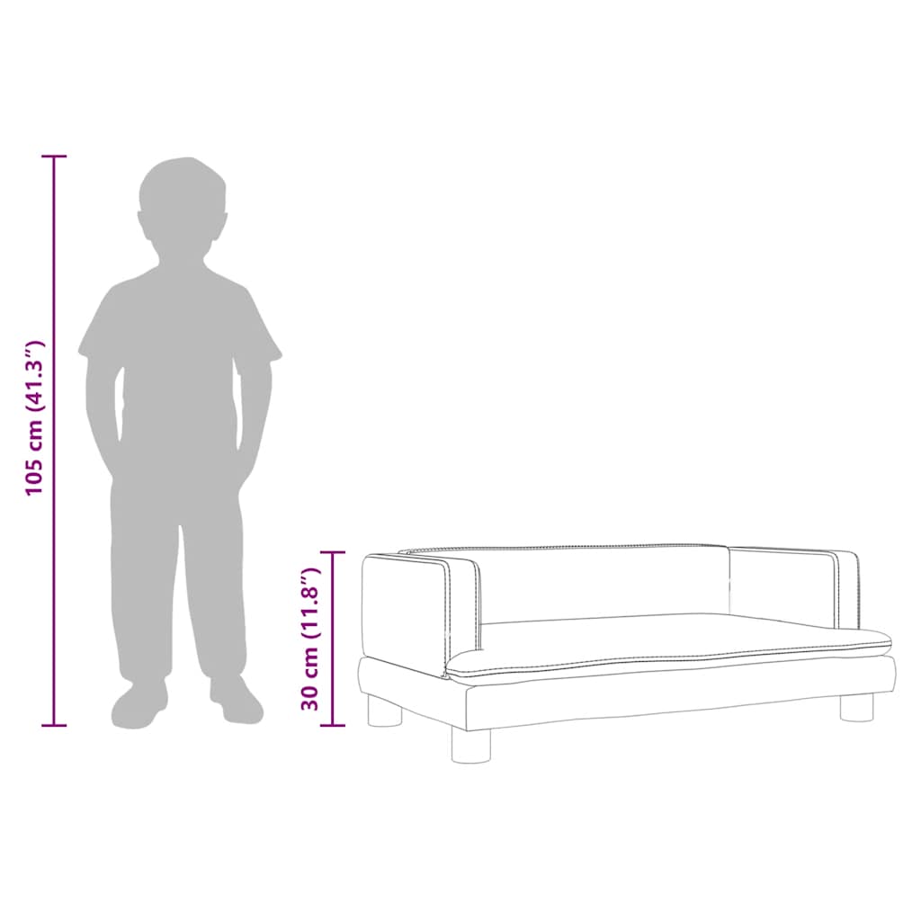 Kids Sofa Velvet