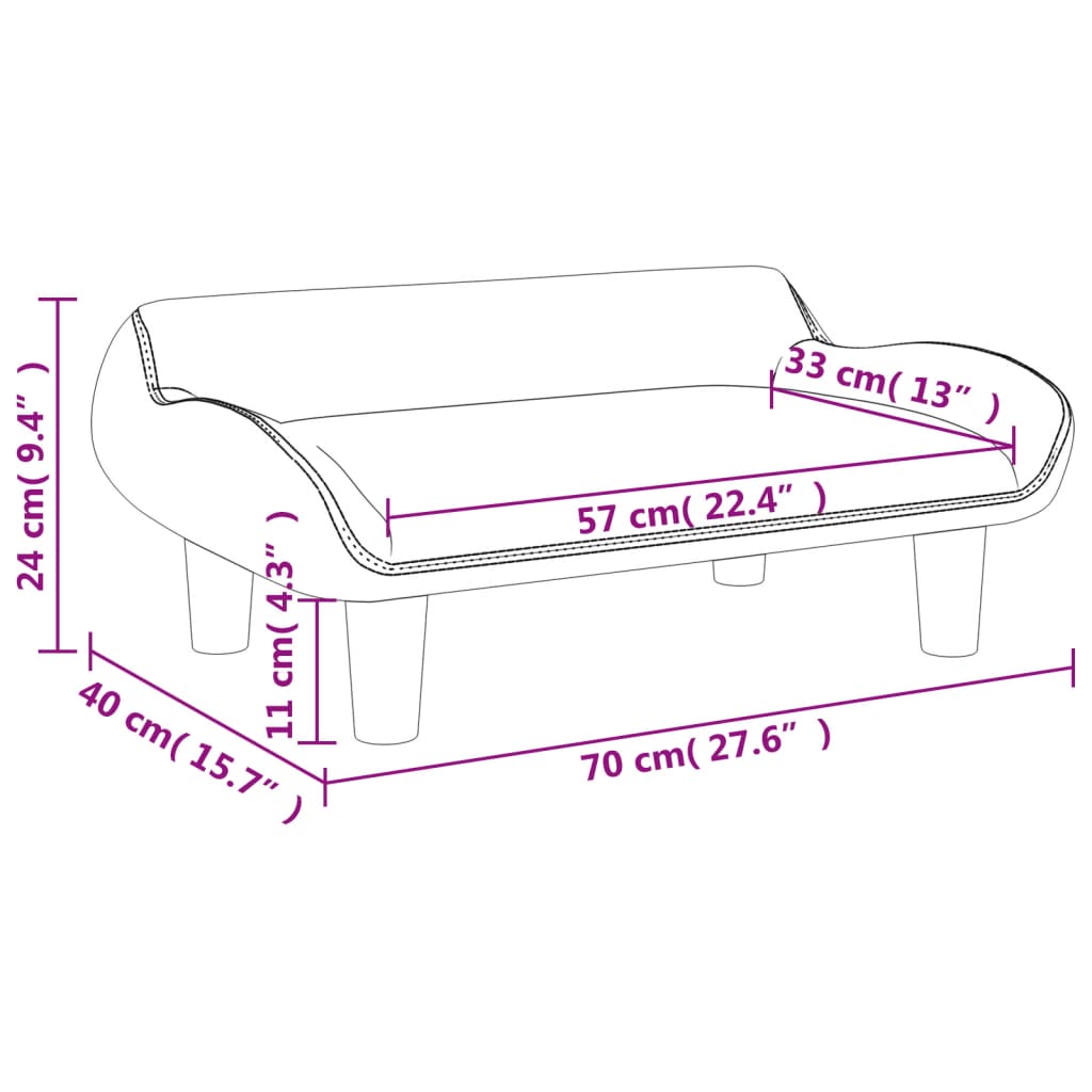 Kids Sofa 70X40X24 Cm Velvet
