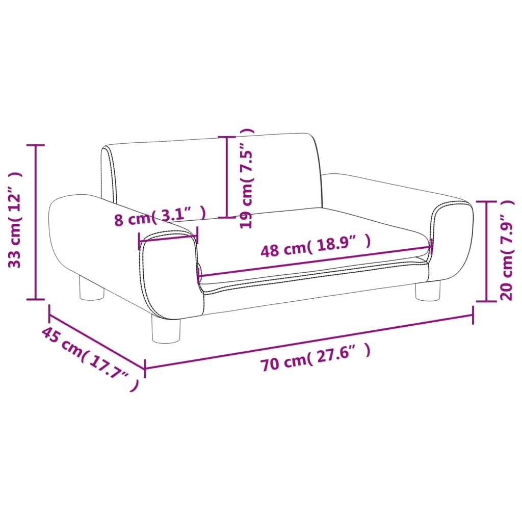 Kids Sofa Velvet