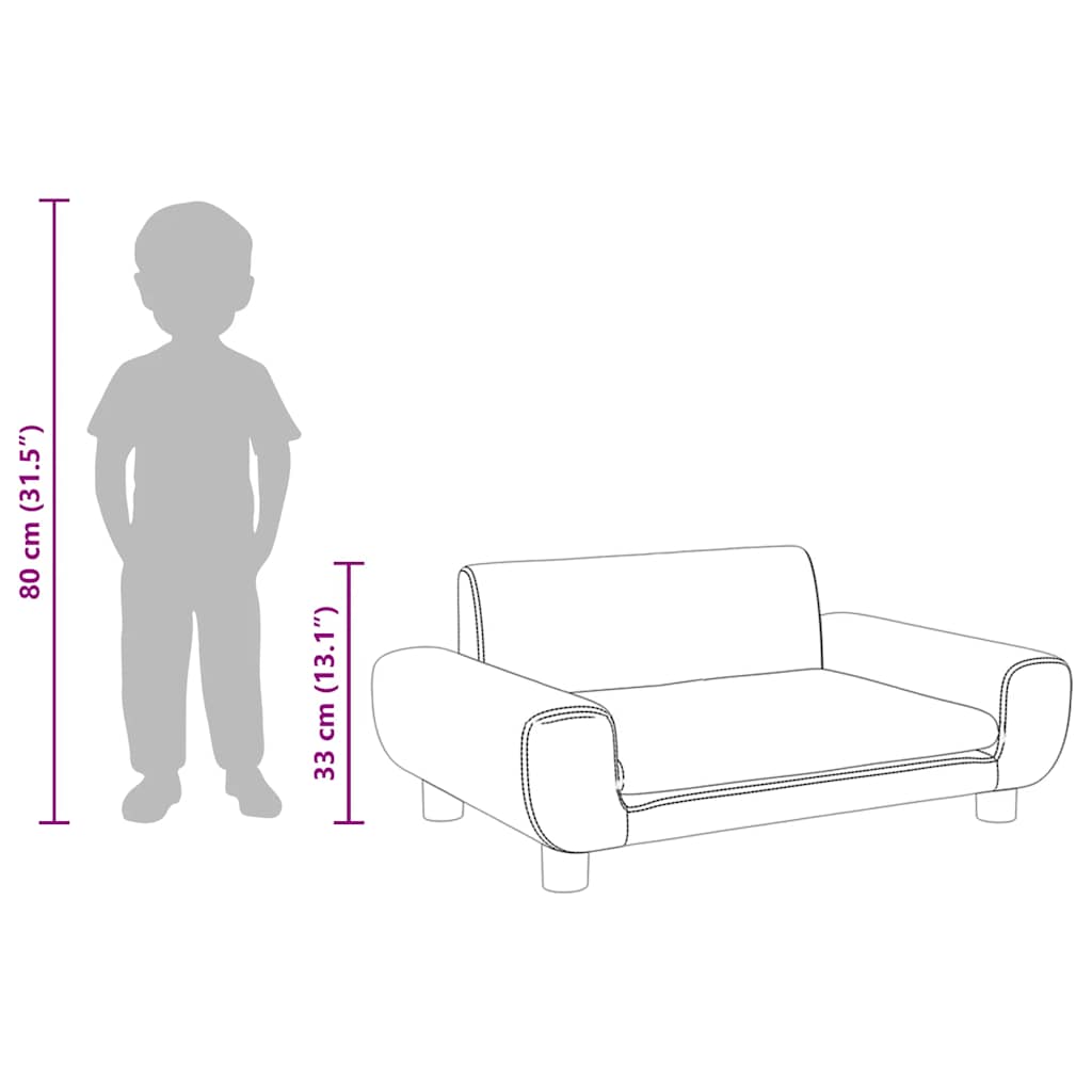 Kids Sofa Velvet