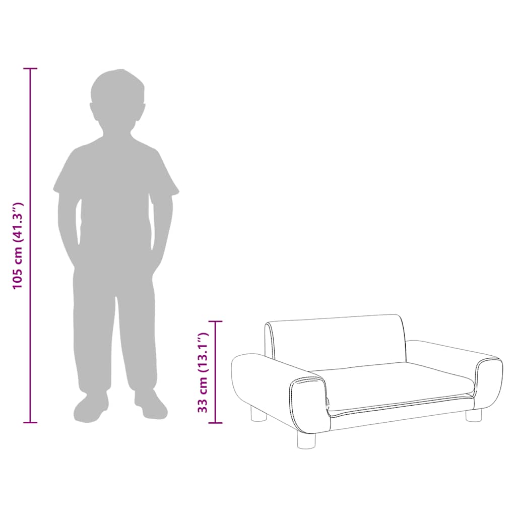 Kids Sofa Velvet