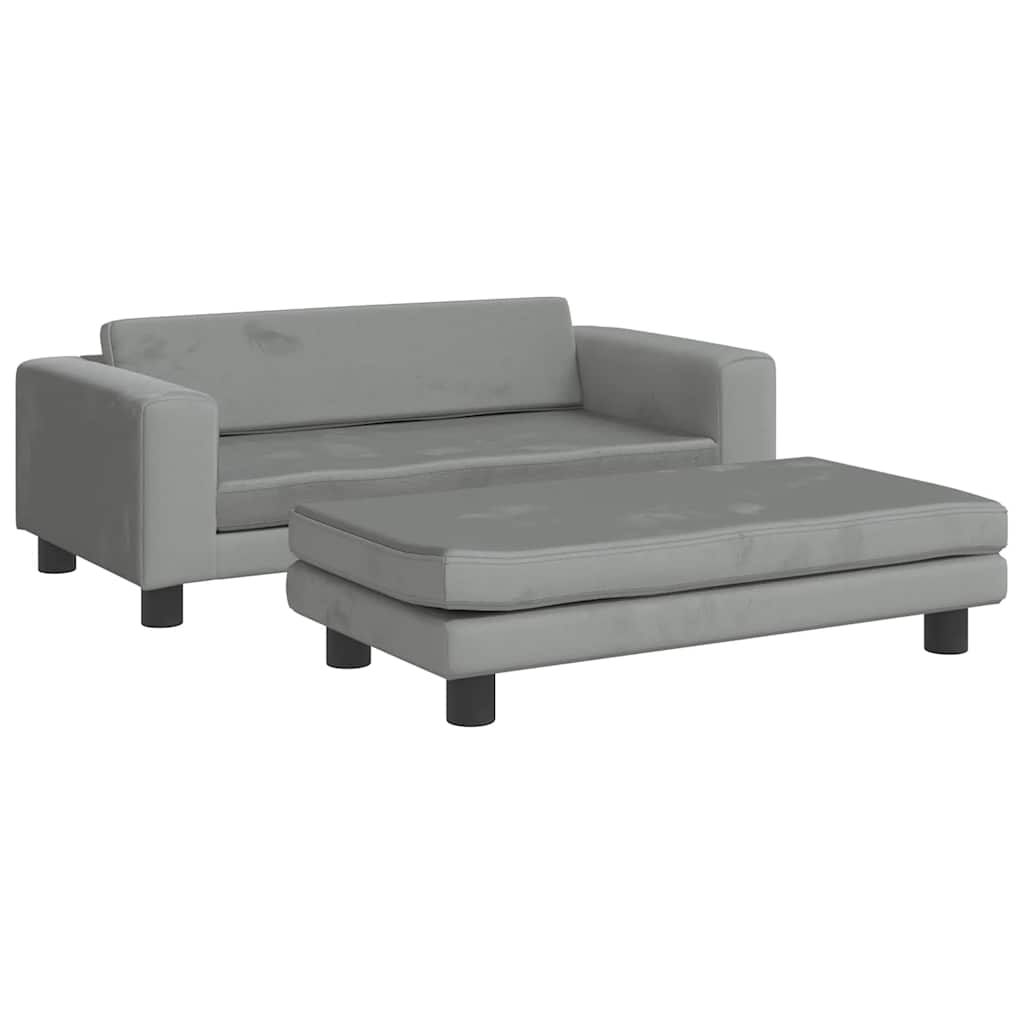 Kids Sofa With Footstool 100X50X30 Cm Velvet