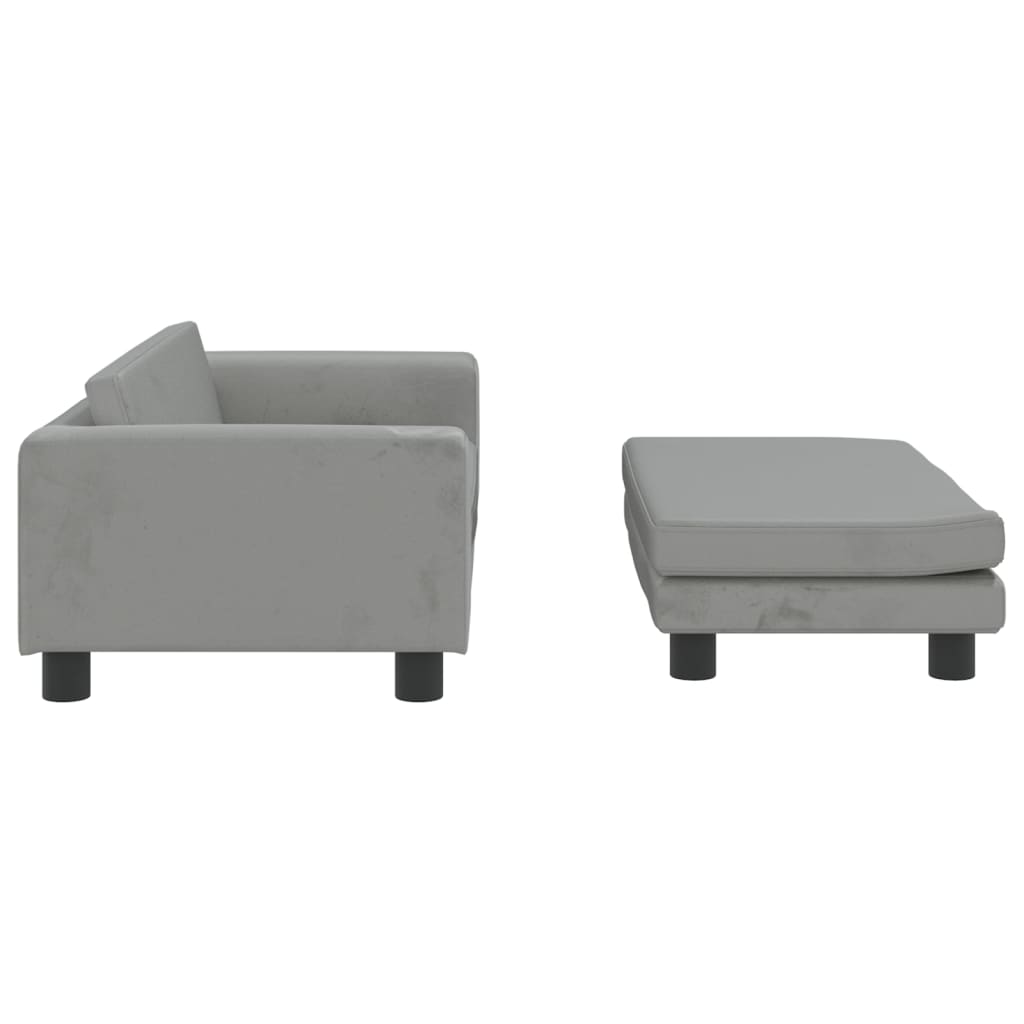 Kids Sofa With Footstool 100X50X30 Cm Velvet