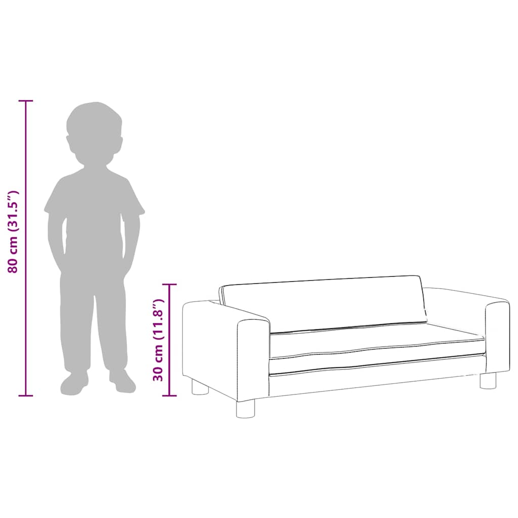 Kids Sofa With Footstool 100X50X30 Cm Velvet