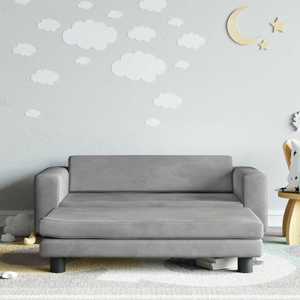 Kids Sofa With Footstool 100X50X30 Cm Velvet