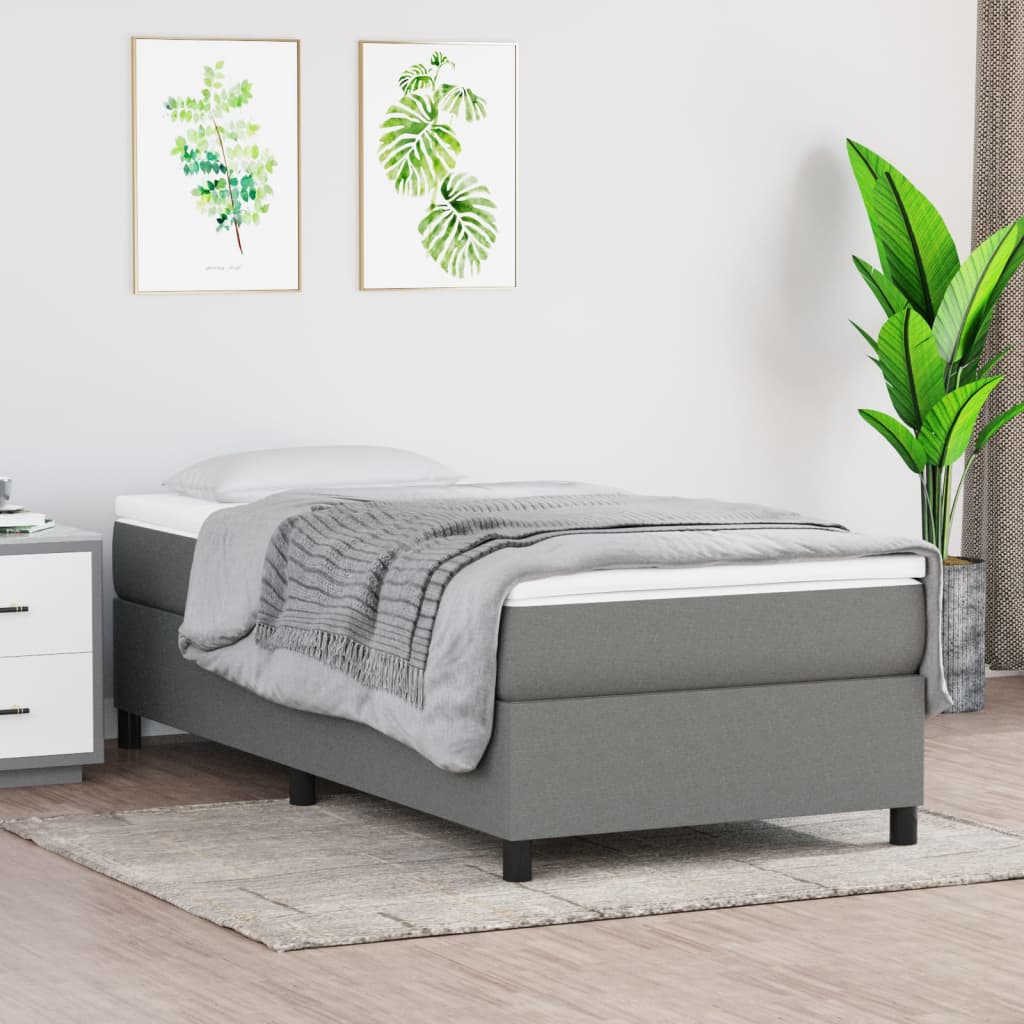 Box Spring Bed With Mattress 100X200 Cm Fabric