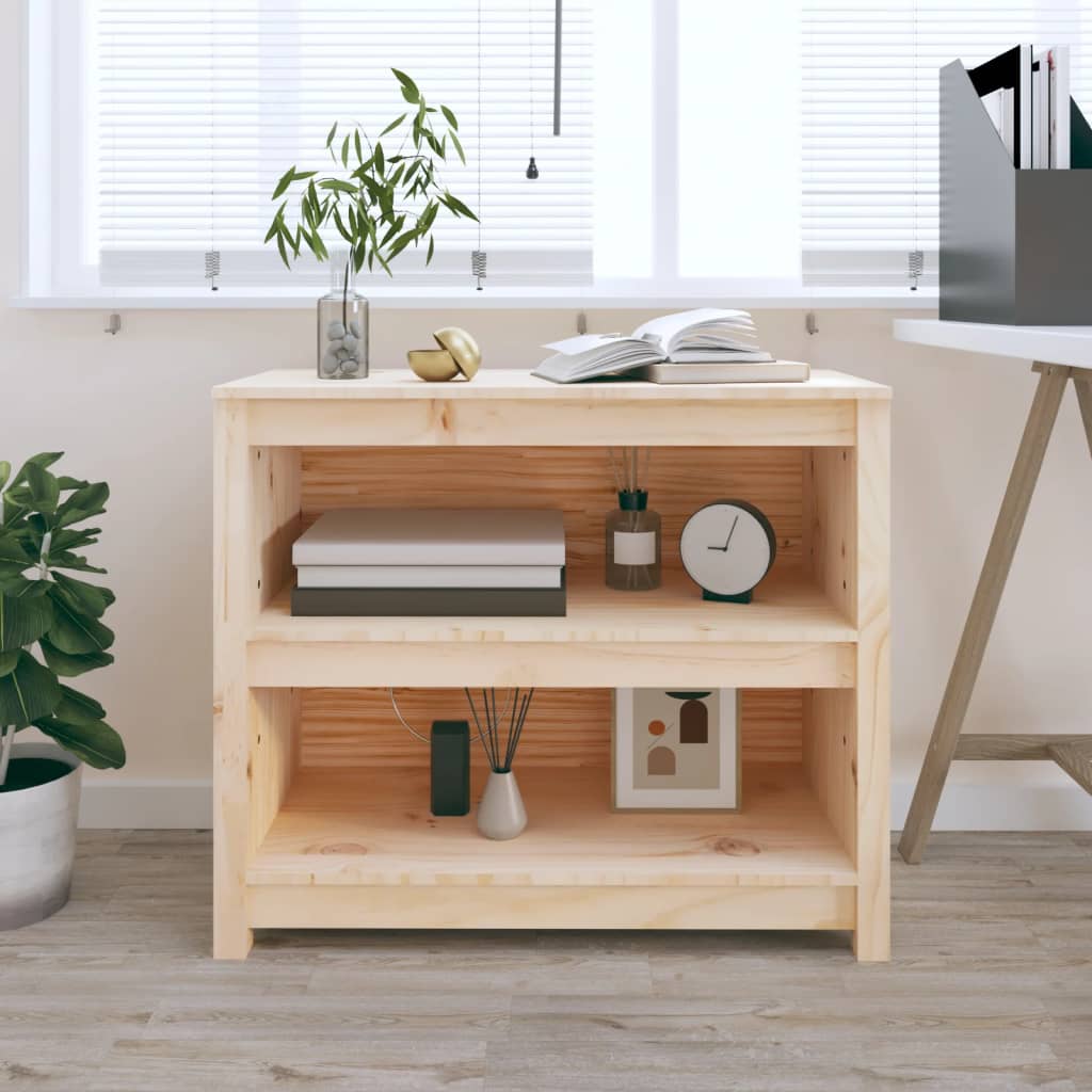 Book Cabinet 80X35X Solid Wood Pine
