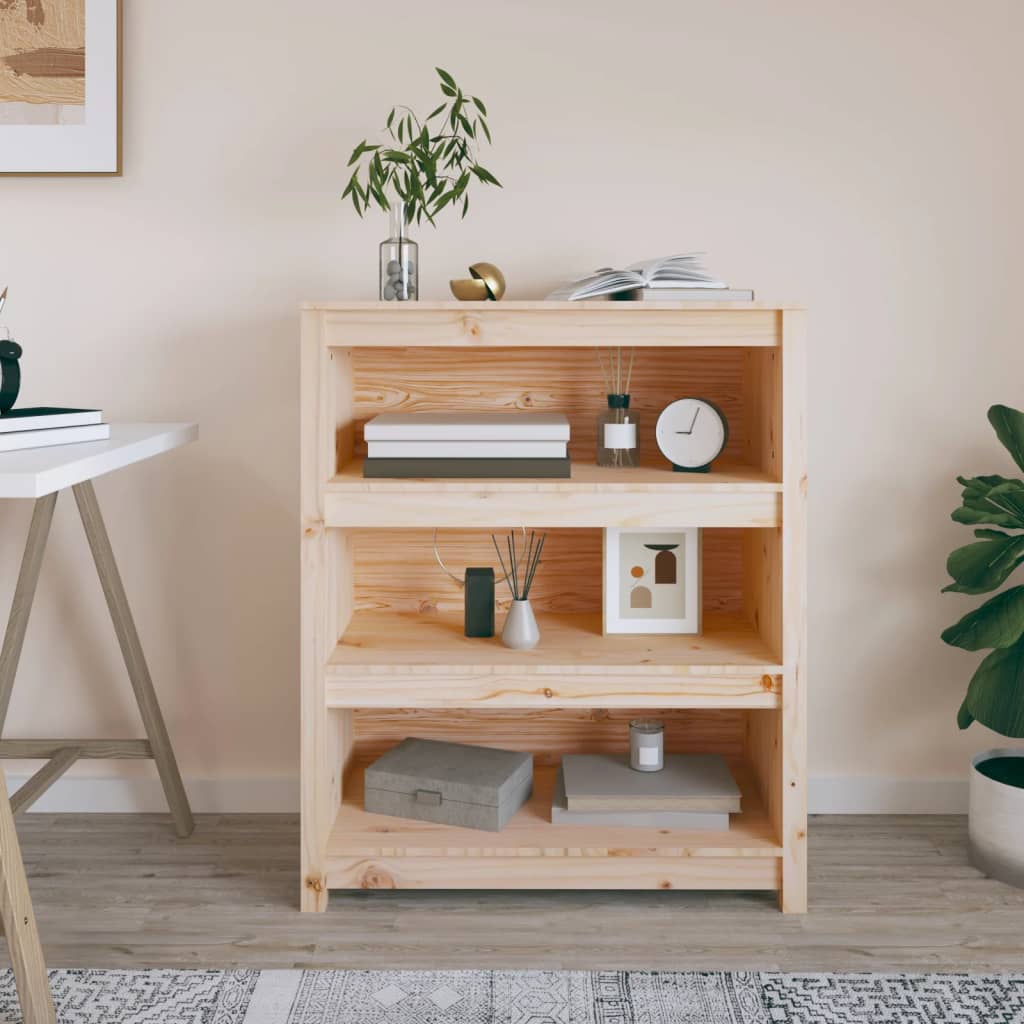 Book Cabinet 80X35X Solid Wood Pine