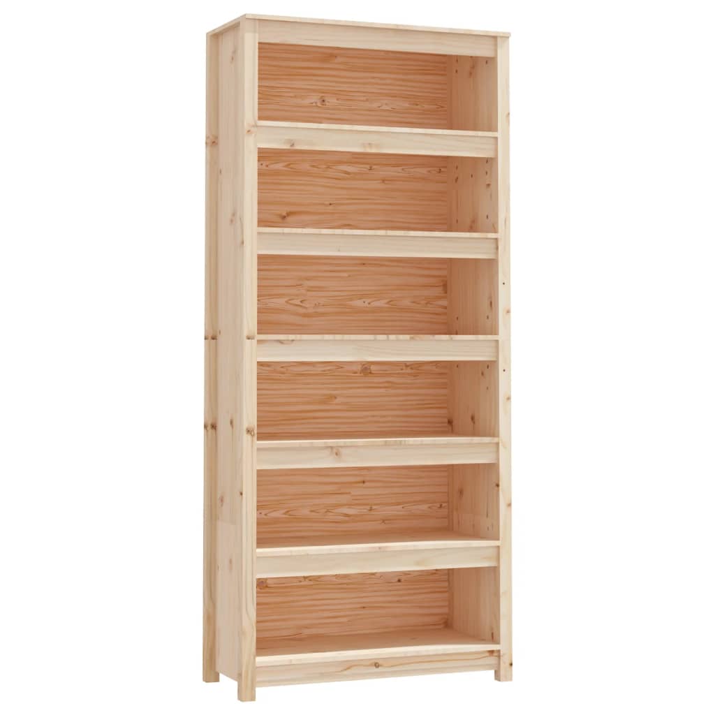 Book Cabinet 80X35X Solid Wood Pine