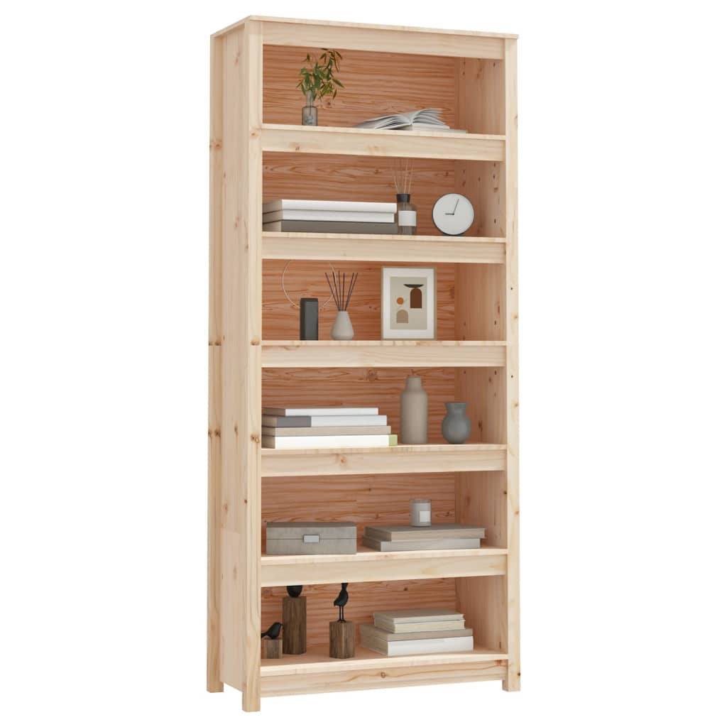Book Cabinet 80X35X Solid Wood Pine