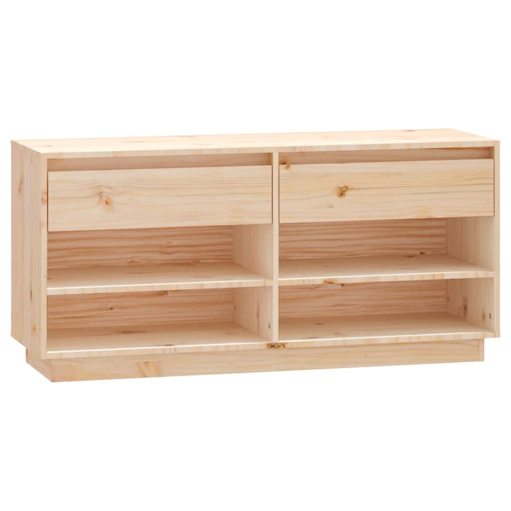Shoe Cabinet 110X34X52 Cm Solid Wood Pine