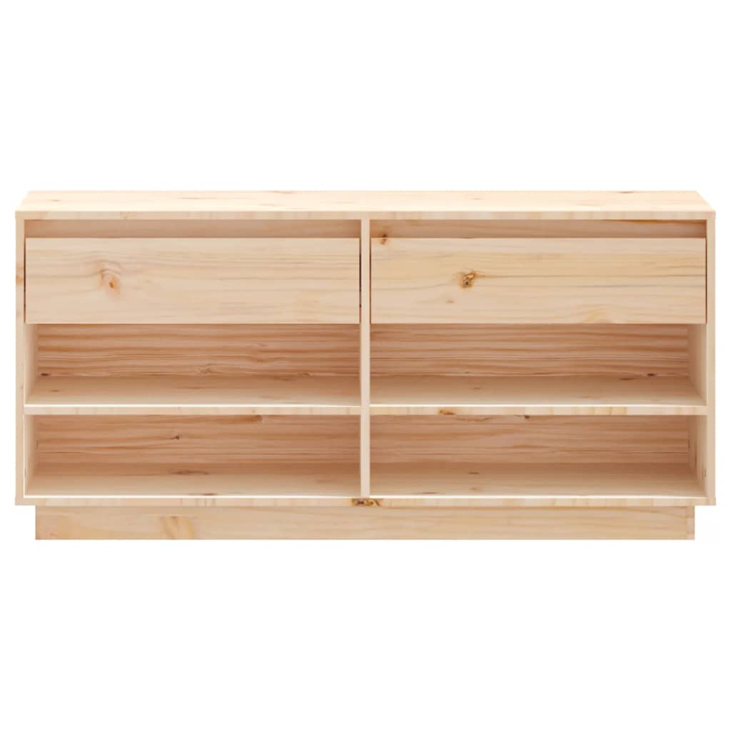Shoe Cabinet 110X34X52 Cm Solid Wood Pine