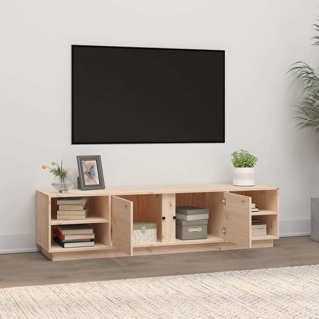 Tv Cabinet 156X40X40 Cm Solid Wood Pine