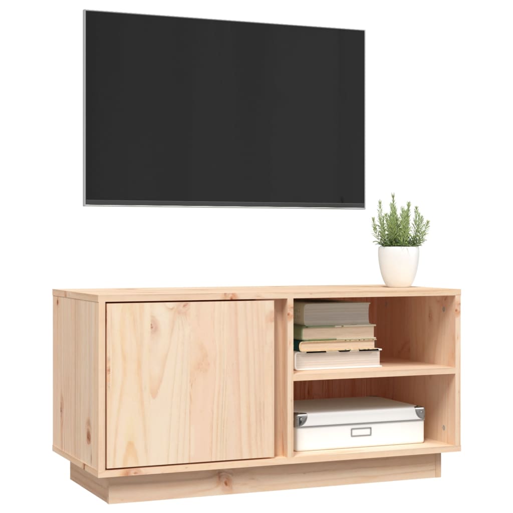 Tv Cabinet 80X35X40.5 Cm Solid Wood Pine