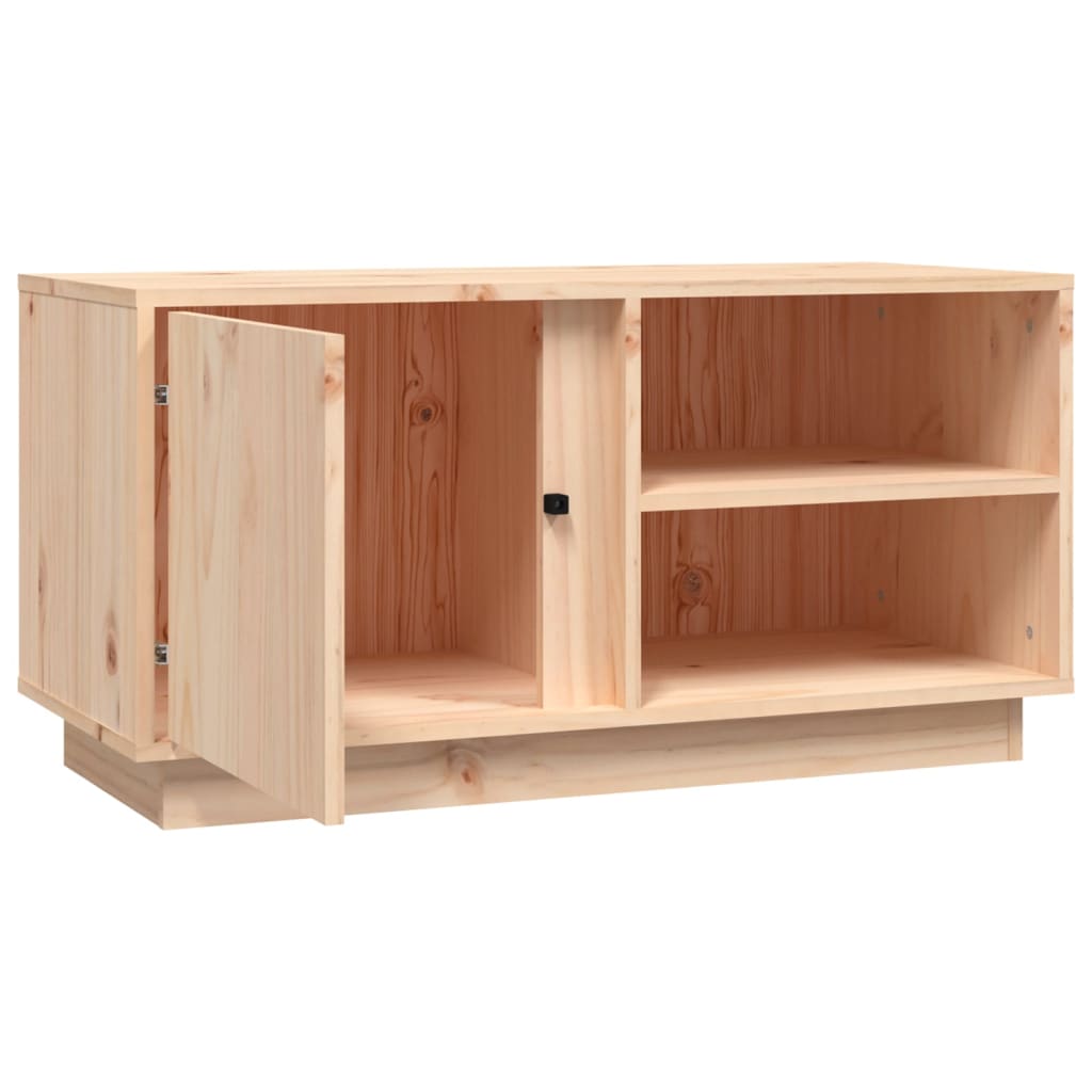 Tv Cabinet 80X35X40.5 Cm Solid Wood Pine