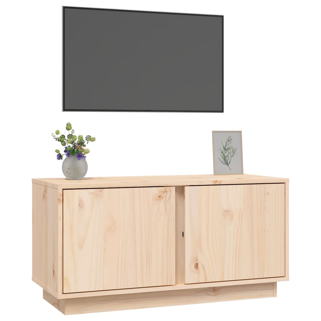 Tv Cabinet 80X35X40.5 Cm Solid Wood Pine