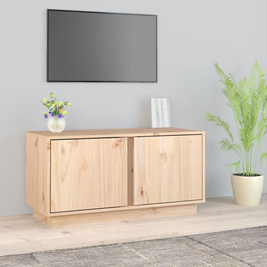 Tv Cabinet 80X35X40.5 Cm Solid Wood Pine