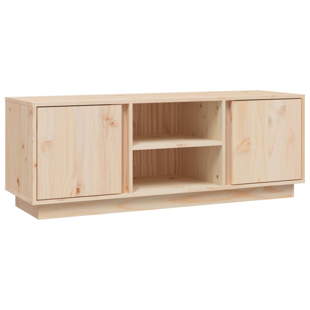 Tv Cabinet 110X35X40.5 Cm Solid Wood Pine