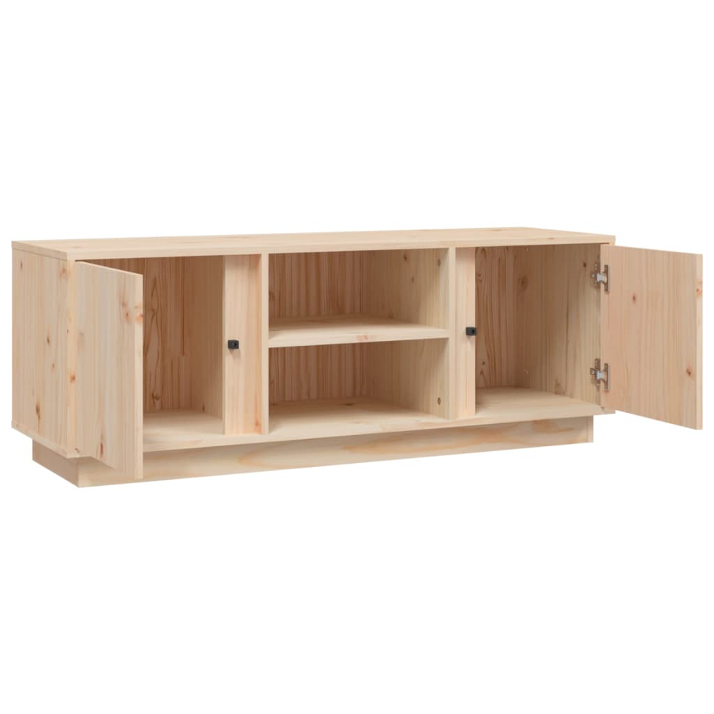 Tv Cabinet 110X35X40.5 Cm Solid Wood Pine