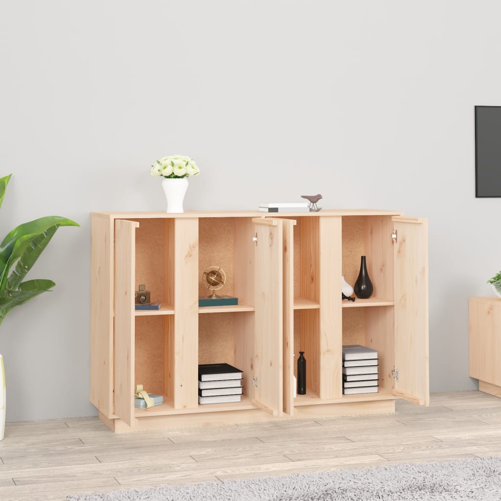 Sideboard 120X35X80 Cm Solid Wood Pine