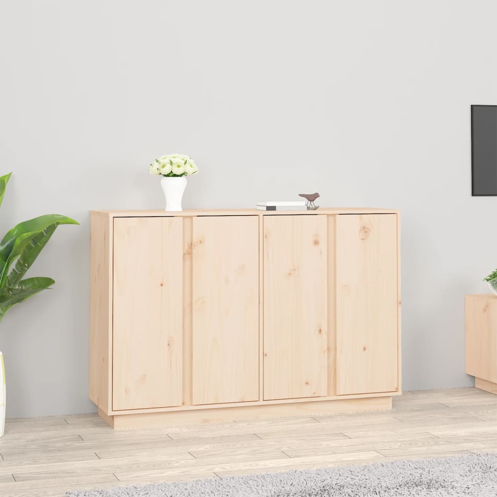 Sideboard 120X35X80 Cm Solid Wood Pine