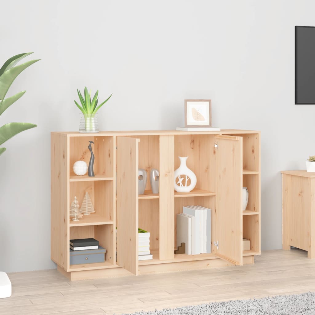 Sideboard 120X35X80 Cm Solid Wood Pine