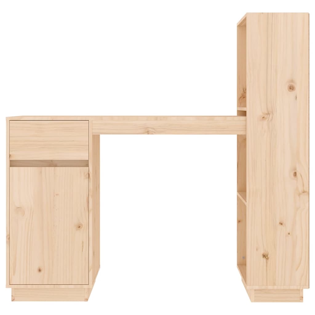 Desk 110X53X117 Cm Solid Wood Pine