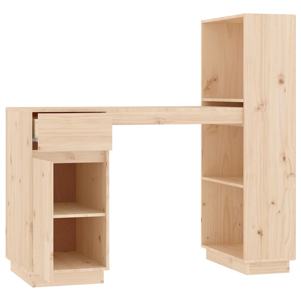 Desk 110X53X117 Cm Solid Wood Pine