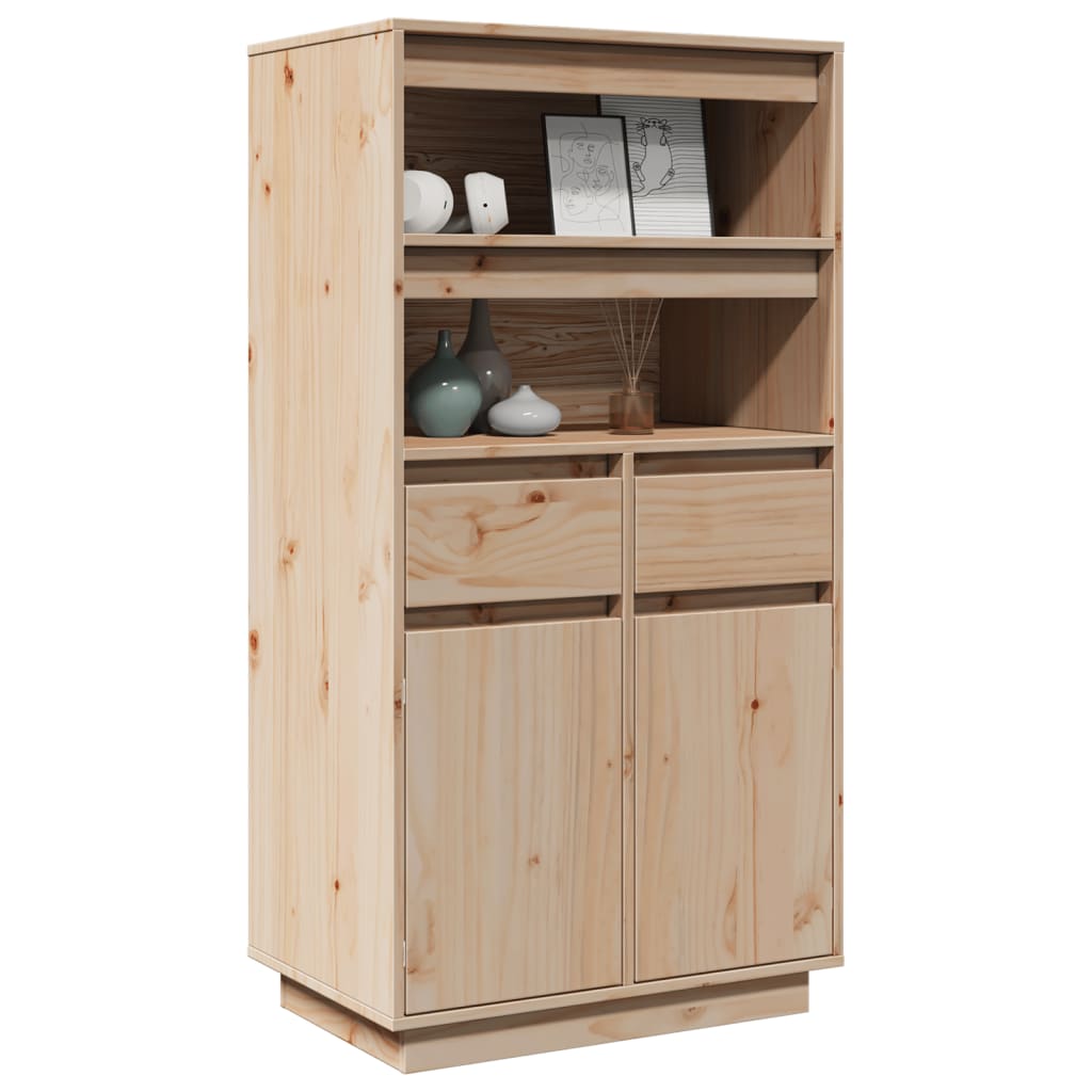 Highboard 60X40X116.5 Cm Solid Wood Pine