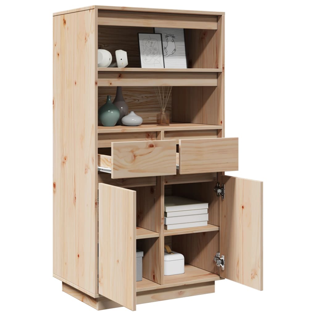 Highboard 60X40X116.5 Cm Solid Wood Pine