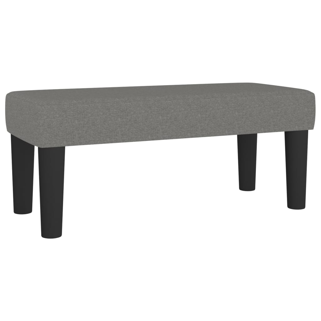 Box Spring Bed With Mattress Dark Grey 106X203 Cm Fabric