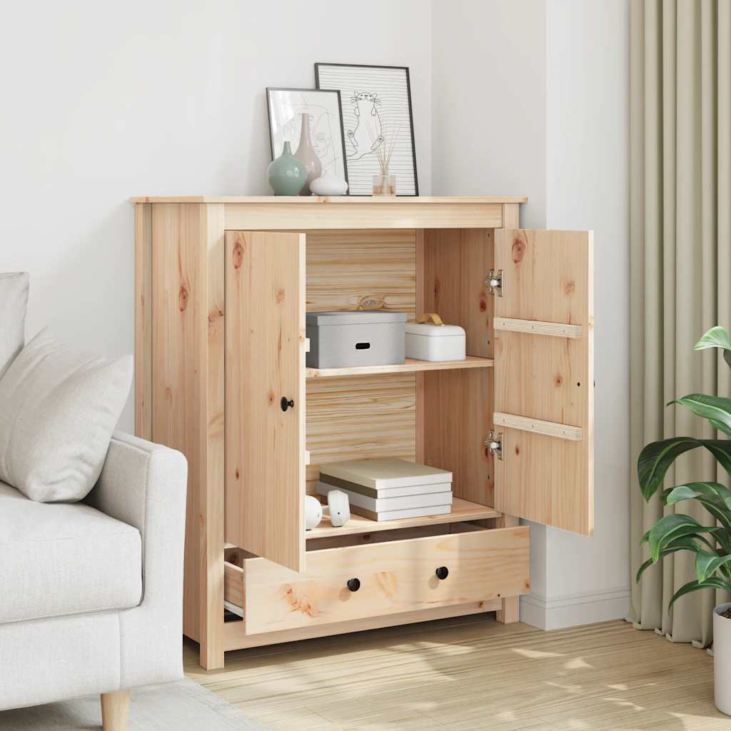 Highboard 83X41.5X100 Cm Solid Wood Pine
