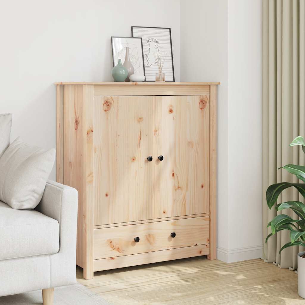 Highboard 83X41.5X100 Cm Solid Wood Pine